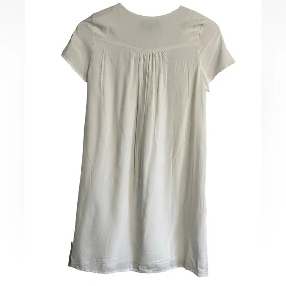 Lulus Small Embroidered Lace Up Shift Dress Vacation Beach Down In Kokomo - Picture 5 of 13